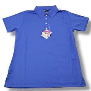 New Page & Tuttle Top Size Small Womens Golf Polo Shirt Scotchgard Protector NWT